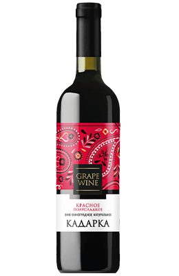 GRAPE WINE KADARKA красное полусладкое